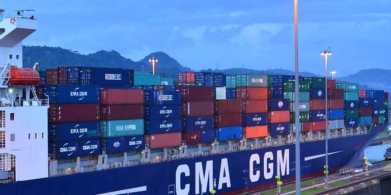 A large container ship with several containers