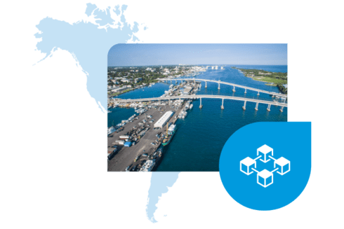 Collage of America Map and view of bridges - Trade - Inter American Development Bank - IDB